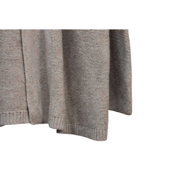J Jill Cardigan Sweater Size XL Cotton Silk Knit Open Front Beige Minimalist - Picture 6 of 14